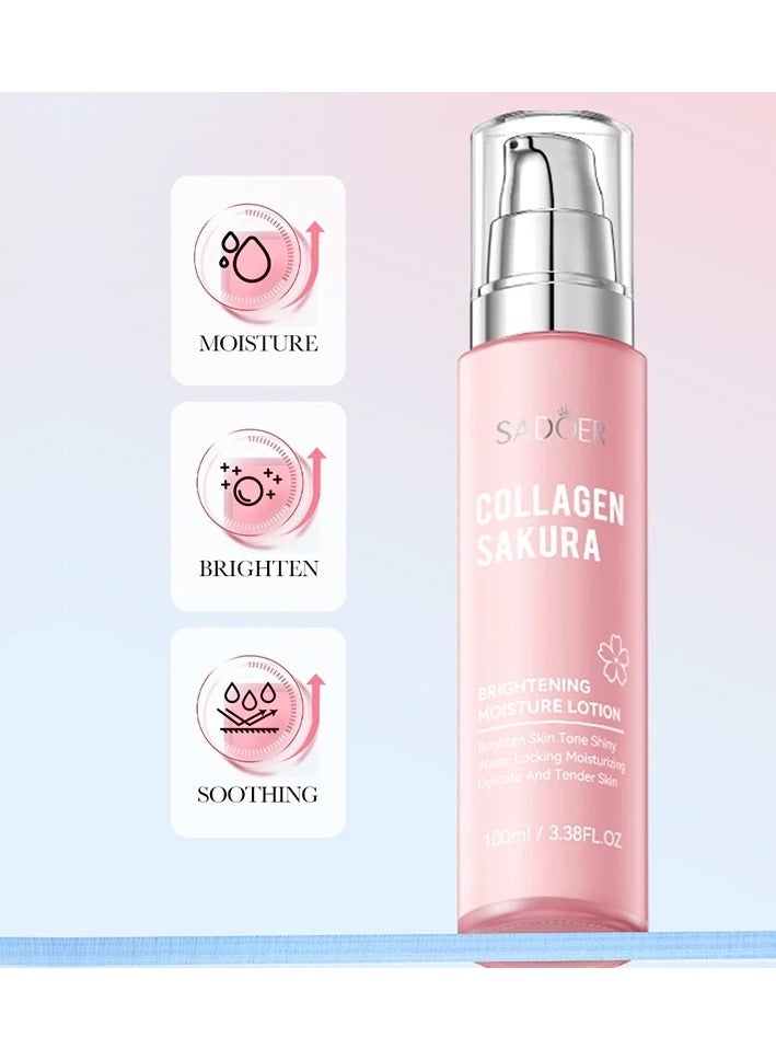 SADOER Sakura collagen Skin Barrier Repair Moisturize Lotion Anti Aging Cream Day Night Cream