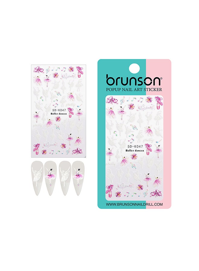 5D Flower Decals Exquisite Self Adhesive Nail Art Decoration Stickers 5D-k47