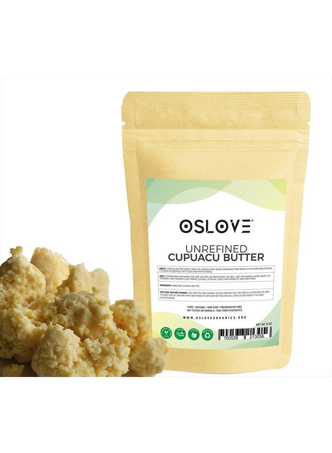 Cupuacu butter -Pure and Natural 8oz by Oslove Organics -Fresh, Rich and Creamy in DIY mixes | Vegan butter | Use for whipped body butters, salves, lotions & soaps.