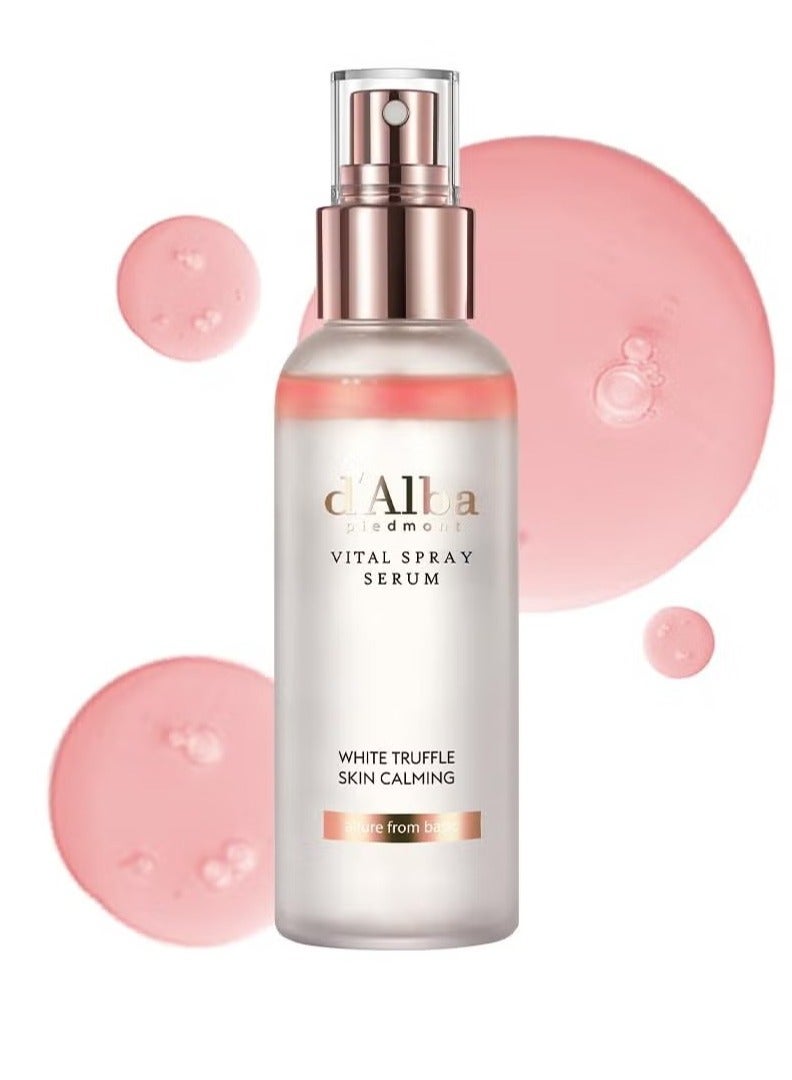 White Truffle Vital Spray Serum, Vegan Skin Care, Calming and Hydrating Facial Mist for Red and Sensitive Skin, Glow Serum, Surfactant Free, All in One (3.38 fl oz.)