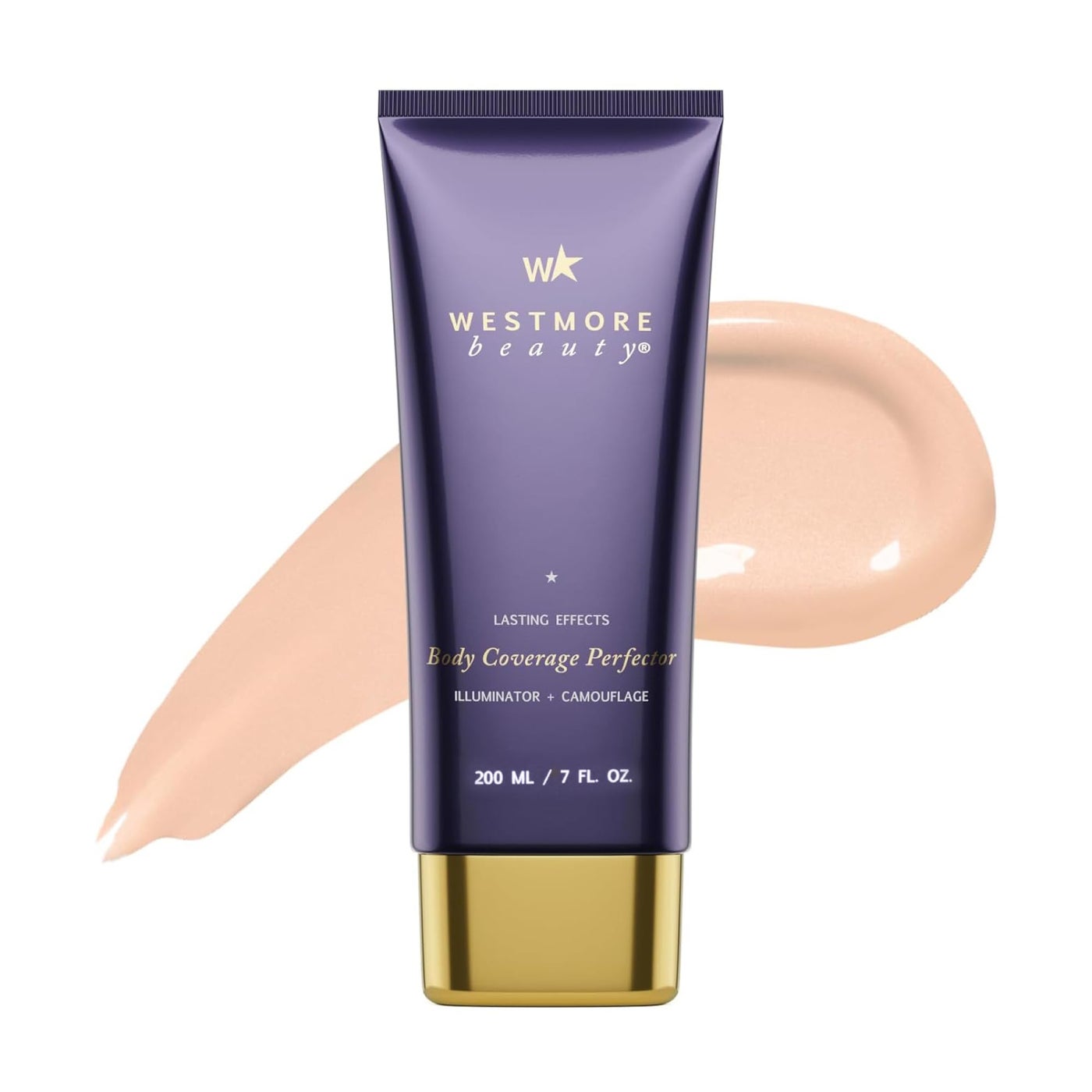 Westmore Beauty Body Coverage Perfector â€“ Waterproof Leg & Body Makeup - Tattoo Cover Up Makeup - 7 Oz (Warm Radiance)