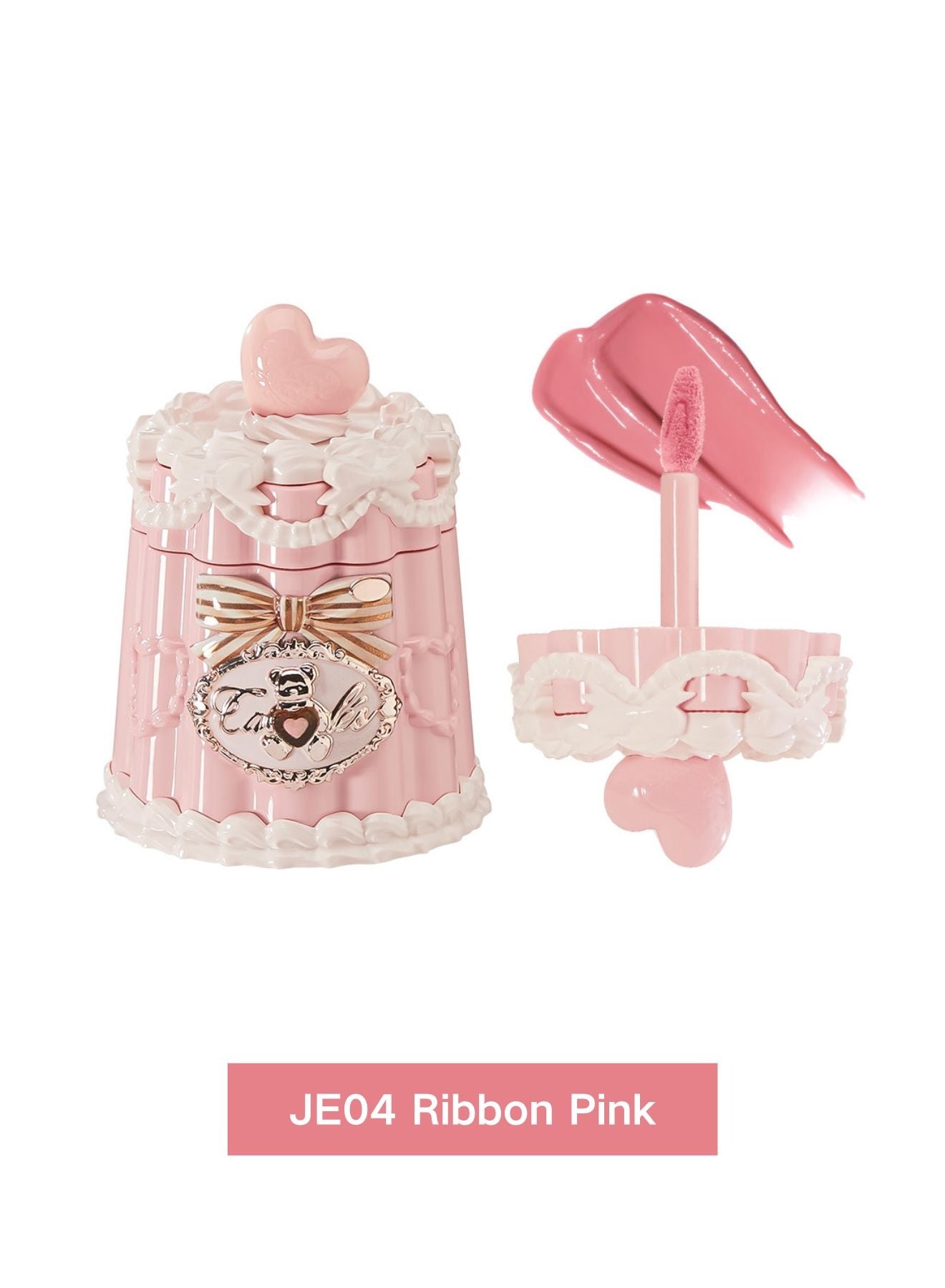 The Sweetie Bear Collection Coating Lip Jelly – JE04 Ribbon Pink|Crystal Guava Shine