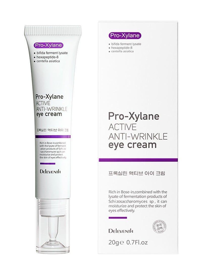 DEleventh Korean Brand Pro-Xylane Active Anti-Wrinkle Eye Cream 20g / Anti-Aging, Anti-Oxidation, Fade Fine Lines, Reduces Wrinkles, Dark Circles & Puffiness for Youthful, Bright Eyes