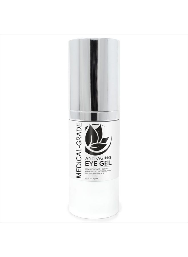 Active Anti-Aging Eye Gel, Reduces Dark Circles, Puffy Eyes, Crow's Feet and Fine Lines & Wrinkles, Packed with Hyaluronic Acid & Age Defying Botanicals, 0.5 Oz
