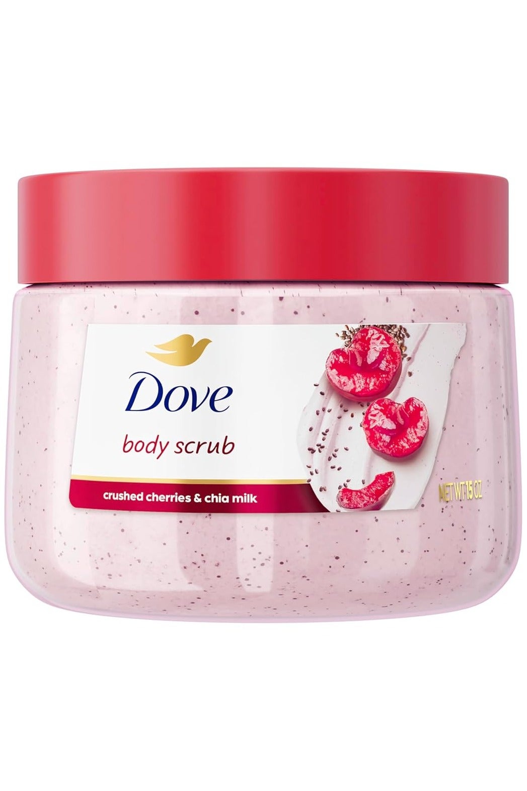 Dove Cherry & Chia Milk Body Scrub 15 oz
