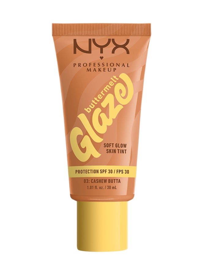Buttermelt Glaze Soft Glow Skin Tint + SPF/FPS 30 Foundation 12h Wear Cashew Butta