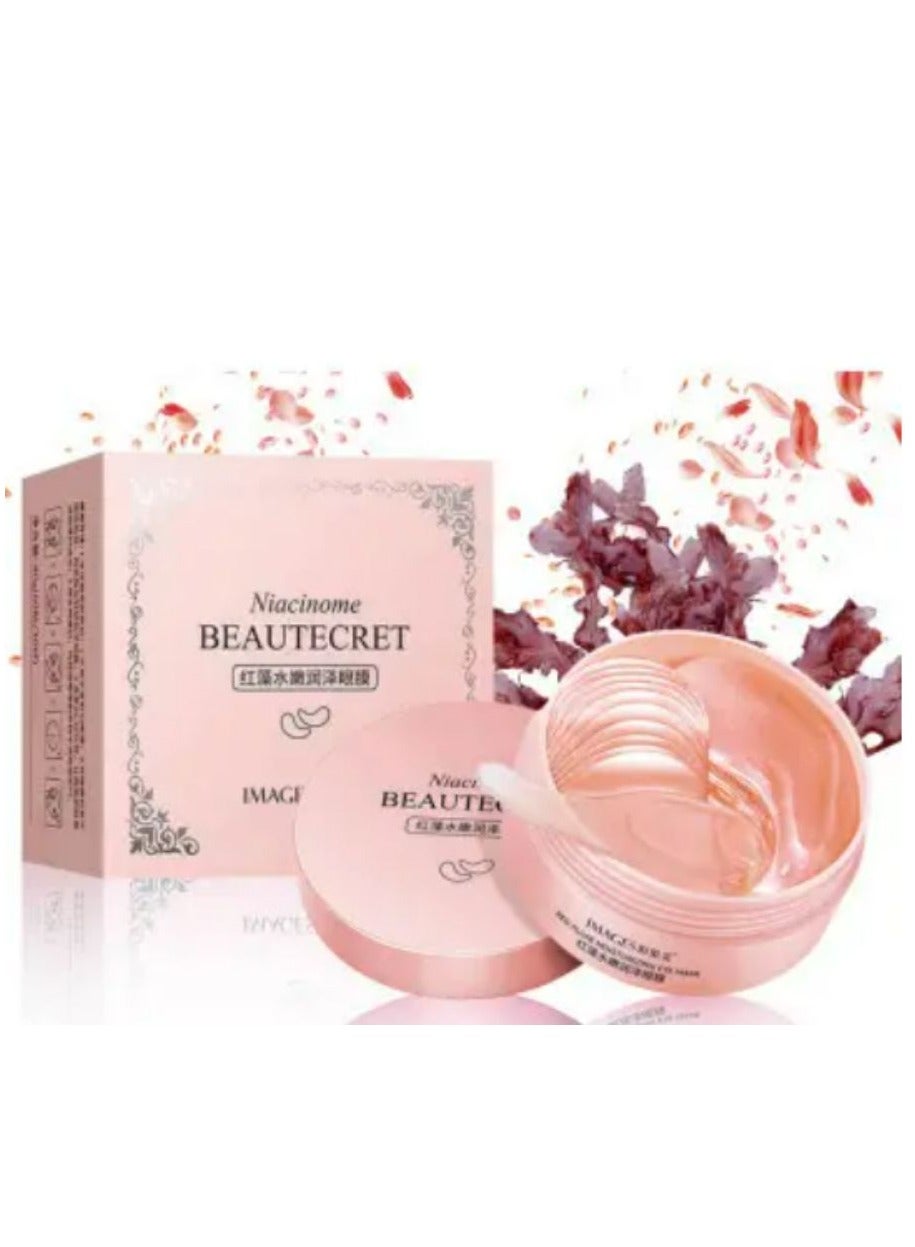 60 Piece Niacinome Beautecret Red Algae Moisturizing Eye Mask 80 g