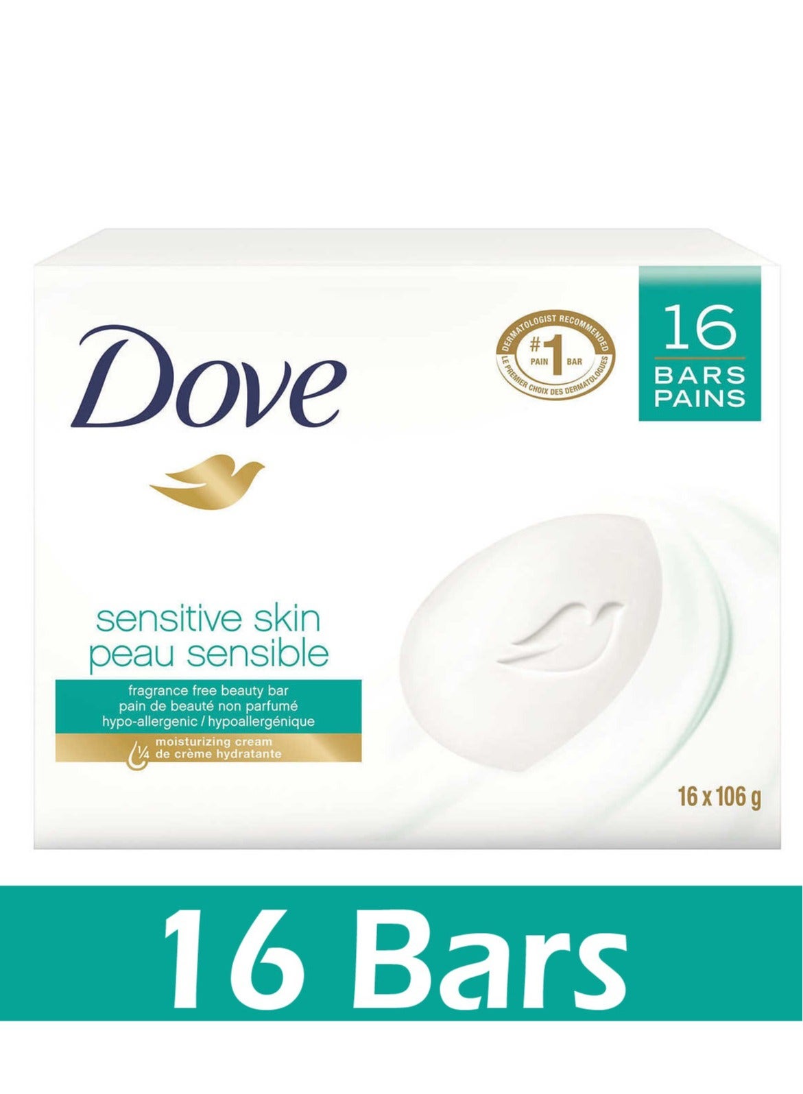 Sensitive Skin Moisturizing Soap Bar pack of 16