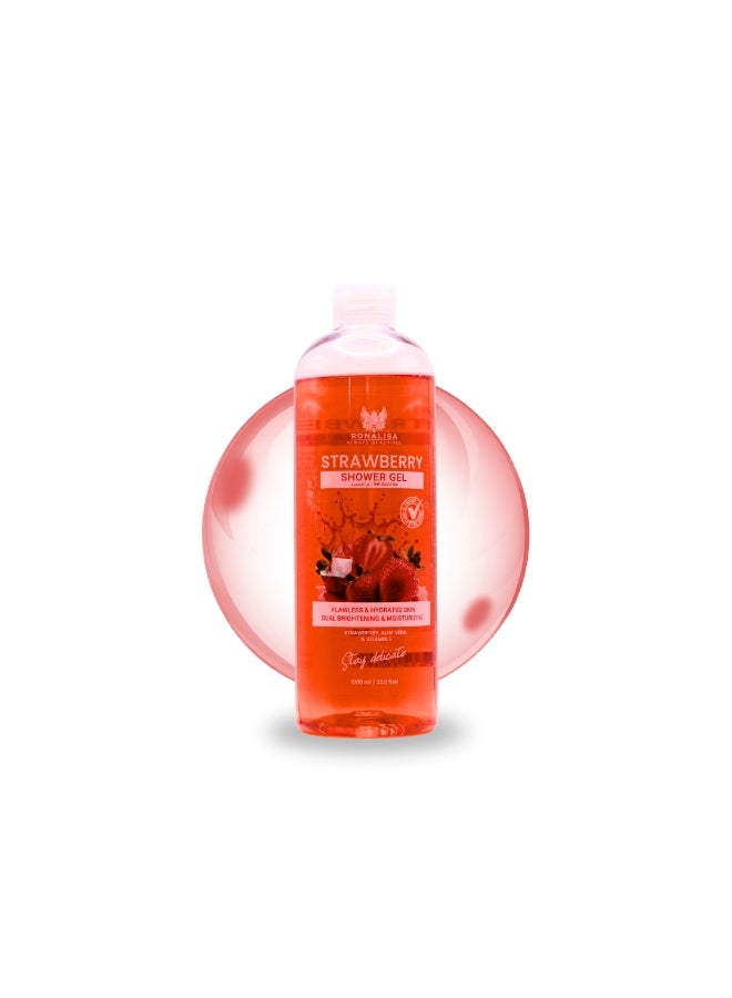 Strawberry Shower Gel with Vitamin E and Aloe Vera- 1000ml