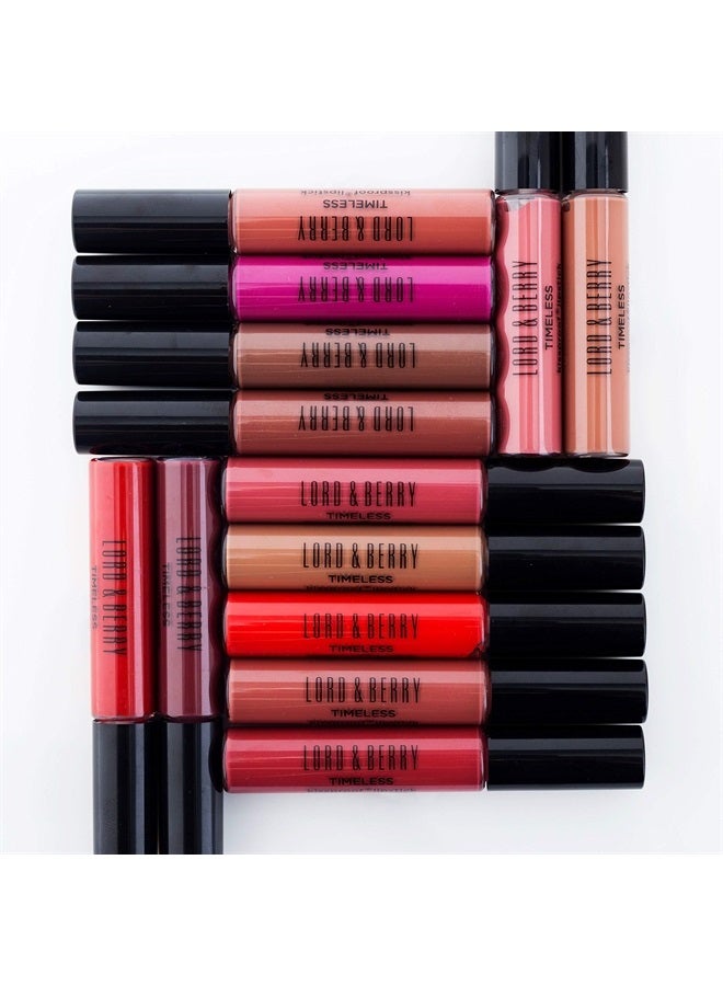Lord & Berry Timeless Kissproof Semi Matte Liquid Lipsticks Ultra Light & Thin Coverage for Smooth & Nourished Lips Long Lasting Lipstick for Women, Vegan & Cruelty Free Makeup Set, Perfect Nude