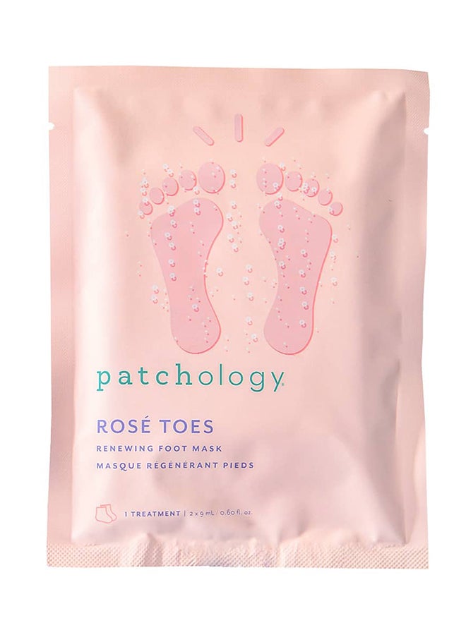 Patchology Serve Chilled Rosé Toes – Deep Softening for Rough Feet, AHA & Rose Oil, Exfoliating Bootie for Callus Relief 1 Pair - image 2