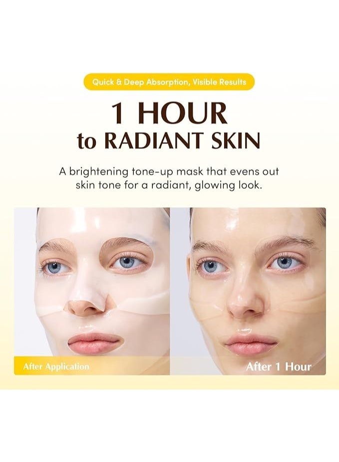 Collagen Glow Up Hydrogel Mask 4 Sheets | Hydrating & Radiance Boosting Face Mask | Skin Glow, Elasticity & Moisture Care - image 3