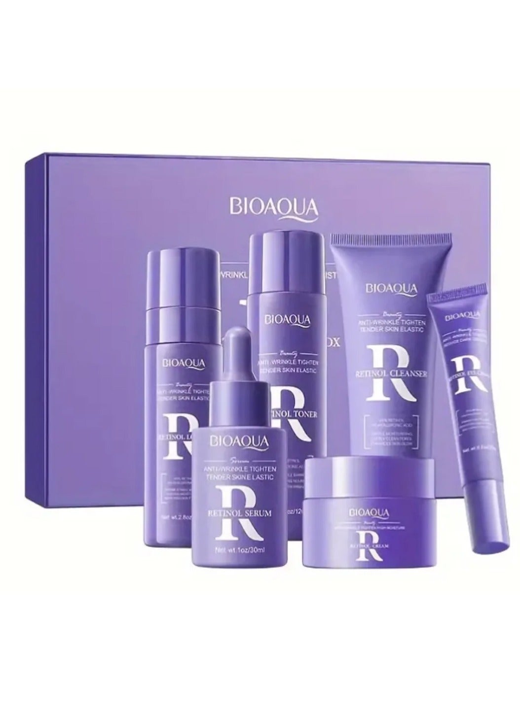 BIOAQUA Natural Skin Care Kit Retinol Brightening Serum Face Care Anti-aging Anti-wrinkle Moisturizing Retinol Skin Care Set