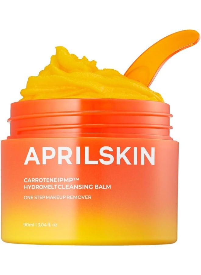 Aprilskin Carrotene IPMP Hydromelt Double Cleansing Makeup Remover Oil Balm | Vegan | Blackheads Care| Non-comedogenic | Korean Makeup Cleanser | Korean Skin Care | Kbeauty | 3.04 fl.oz