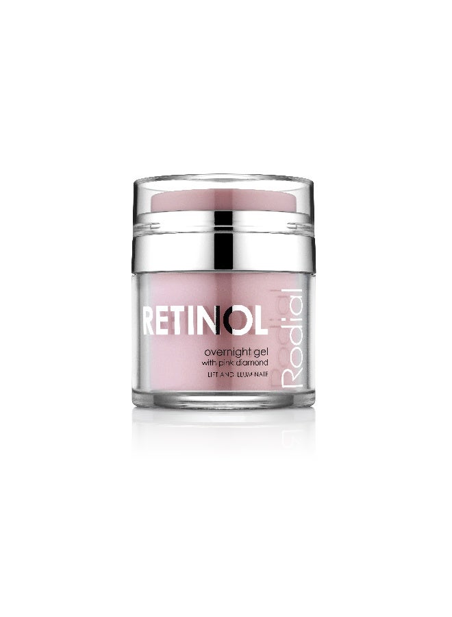 Rodial Pink Diamond Retinol Overnight Gel 50ml – Intensive Resurfacing for Deep Wrinkles, Retinol & Vitamin C, Weightless Gel for Age Spot Relief 50ml