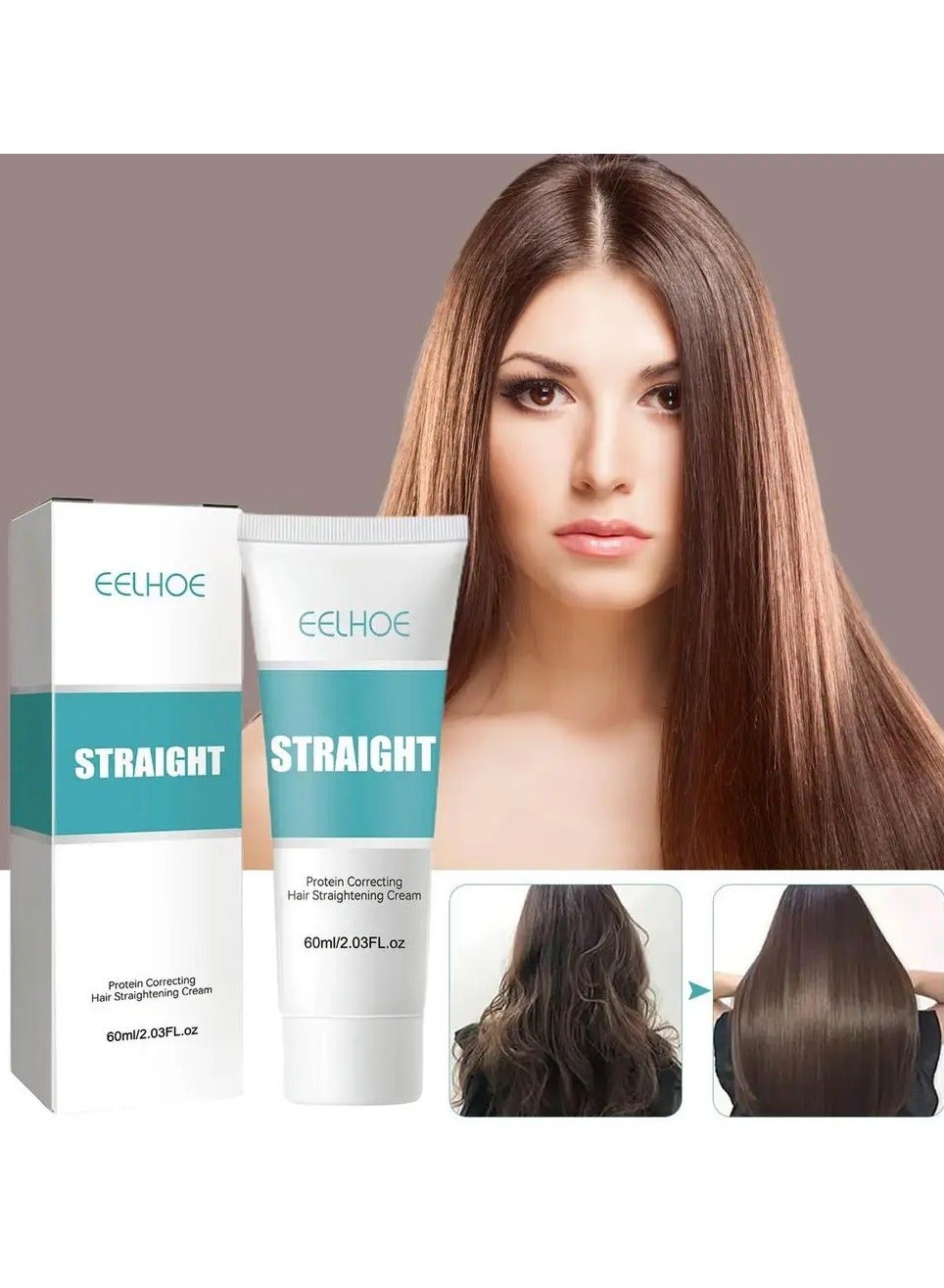 Hair Straightener Cream Permanent Protein Correcting Hair Straightening Cream Straight Hair