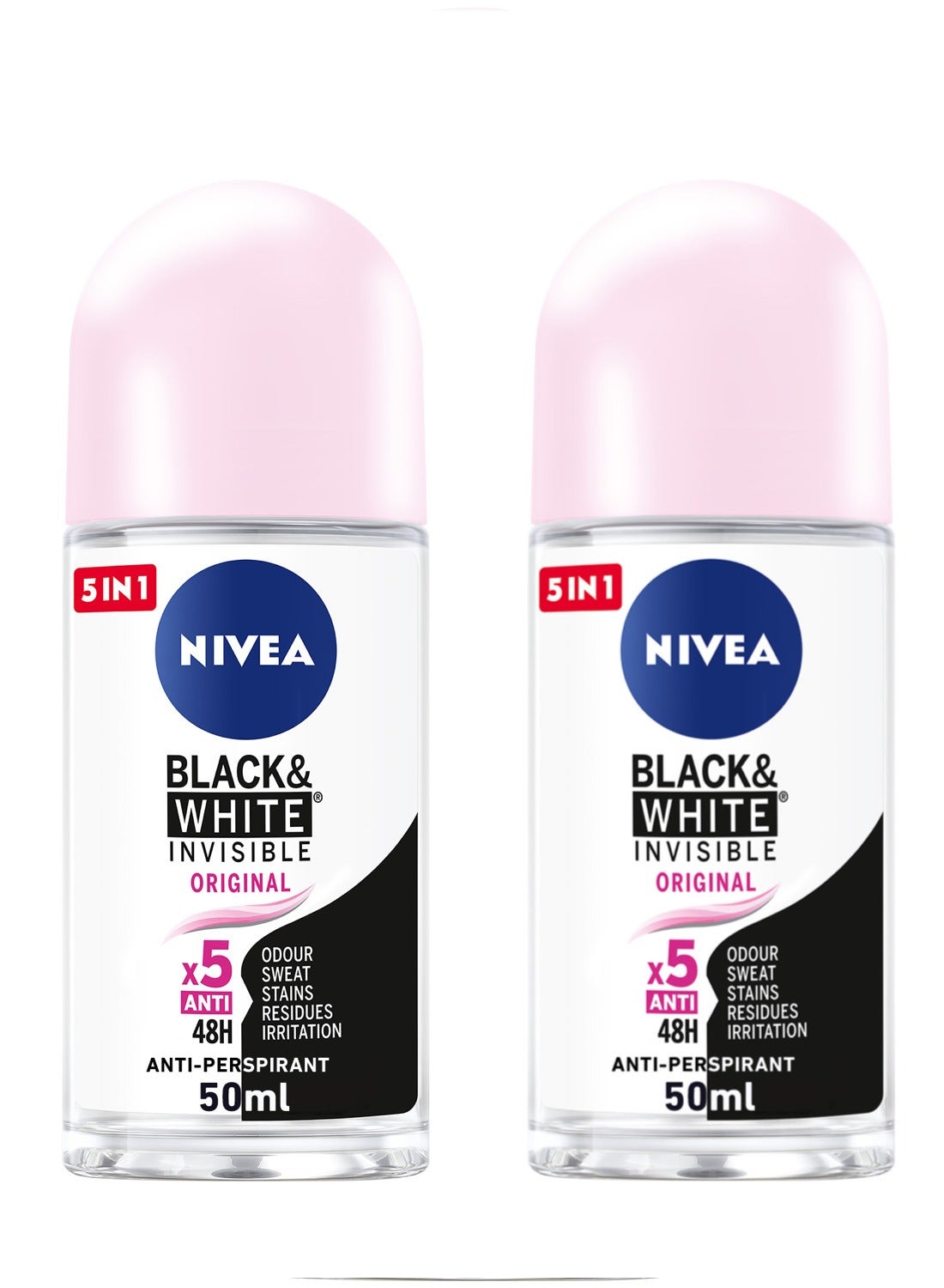 Antiperspirant Roll-On Invisible Original Pack of 2