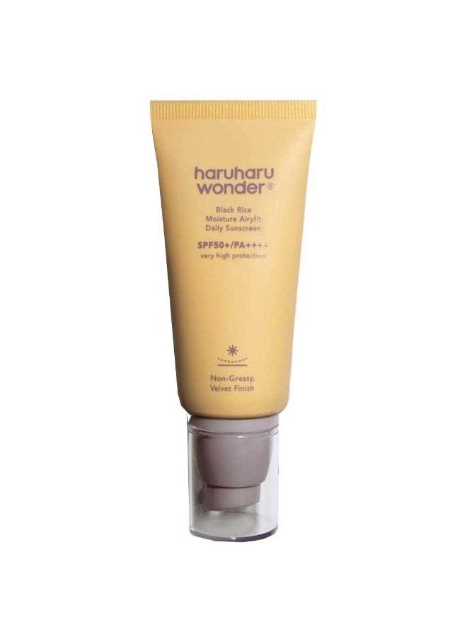 Black Rice Moisture Airyfit Daily Sunscreen With SPF50+ & PA ++++ 50ml
