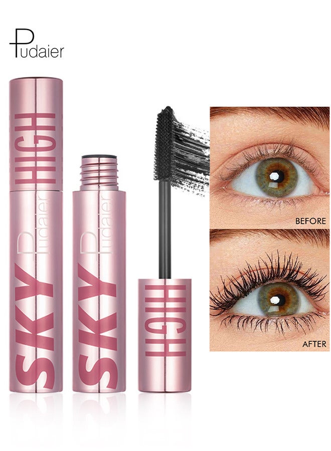 Mascara, Volumizing And Lengthening Mascara, Washable Formula With Plant Extract And Fibres, Lash Sensational Sky High, Black Black