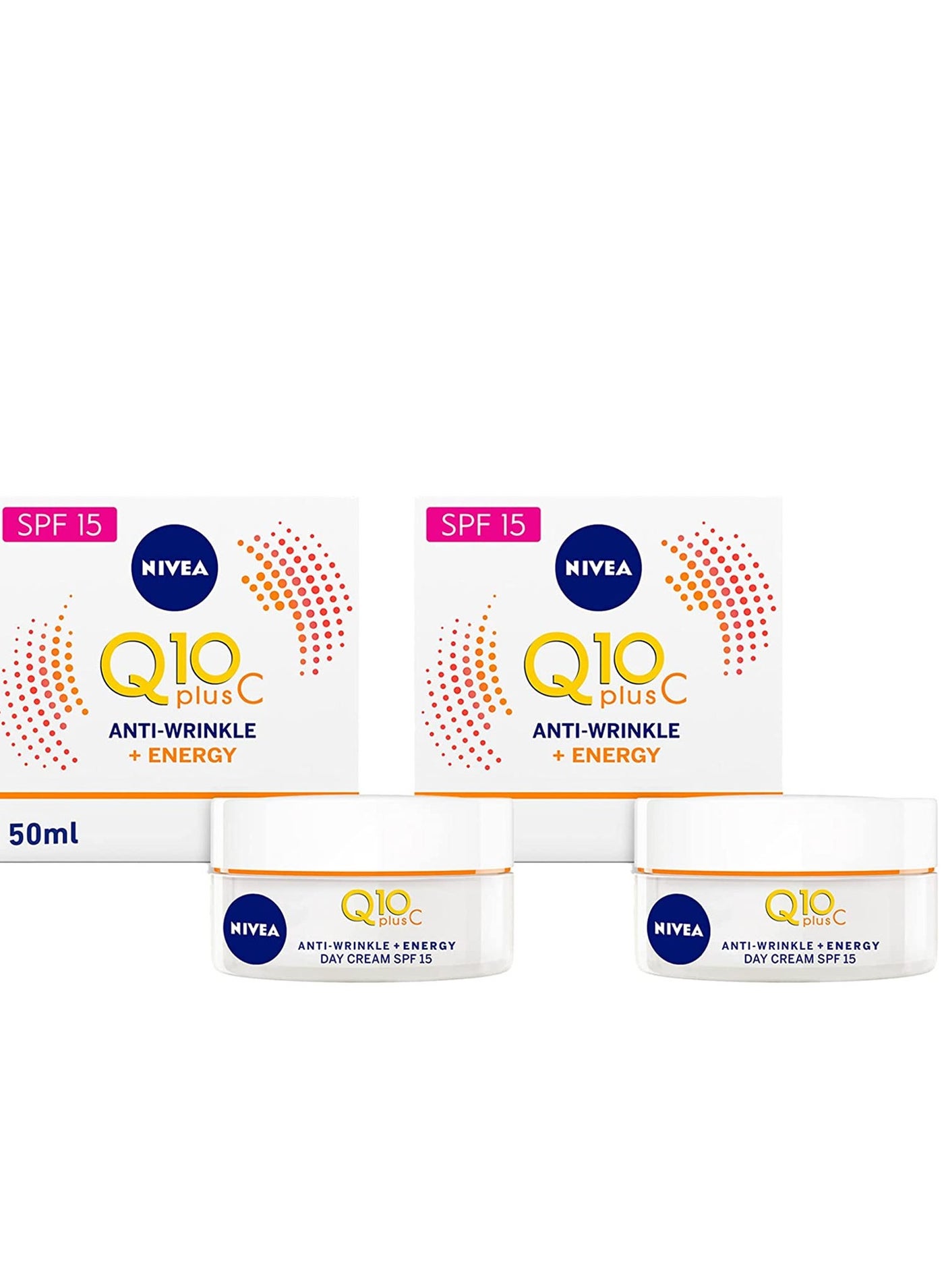 Face Cream Day Moisturizer Q10 Plus C Anti-Wrinkle And  Energy Vitamin C Pack of 2