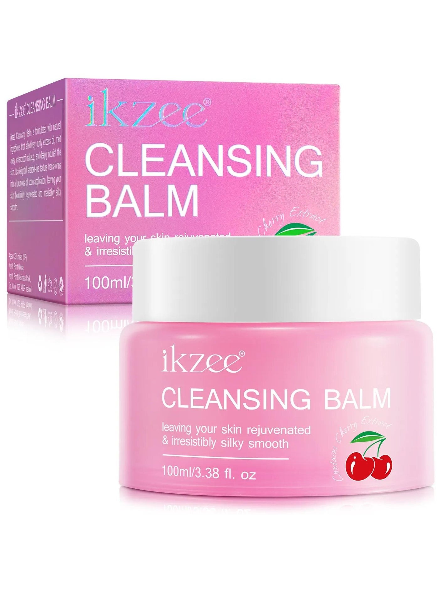 Cleansing Balm 100ml Face and Makeup Cleansing Balm Cream Leaves Skin Rejuvenated & Silky Smooth Skin Purifies Excess Oil Remove Waterproof Makeup Nourish The Skin with Cherry Extract