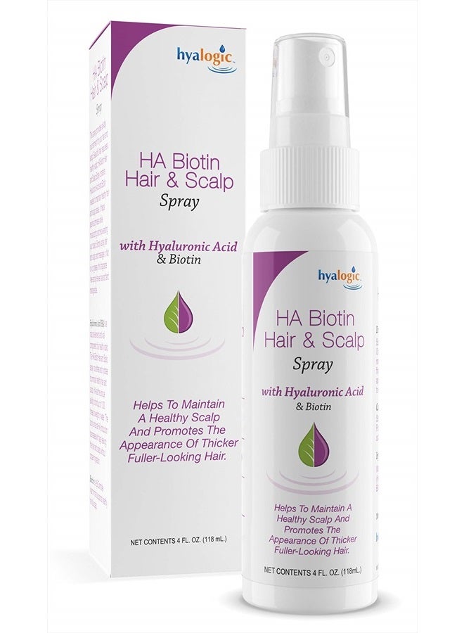 Biotin Hair Thickening Spray w/Hyaluronic Acid for Thinning Hair Treatment | Promotes Thicker Healthy Hair & Healthy Scalp | Volumizing Hair Products | Scalp Spray | 4 fl oz (118ml)