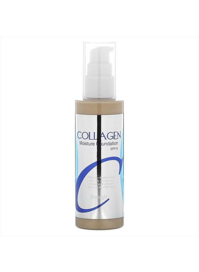 Collagen, Moisture Foundation, SPF 15, 13, 3.38 fl oz (100 ml), Enough