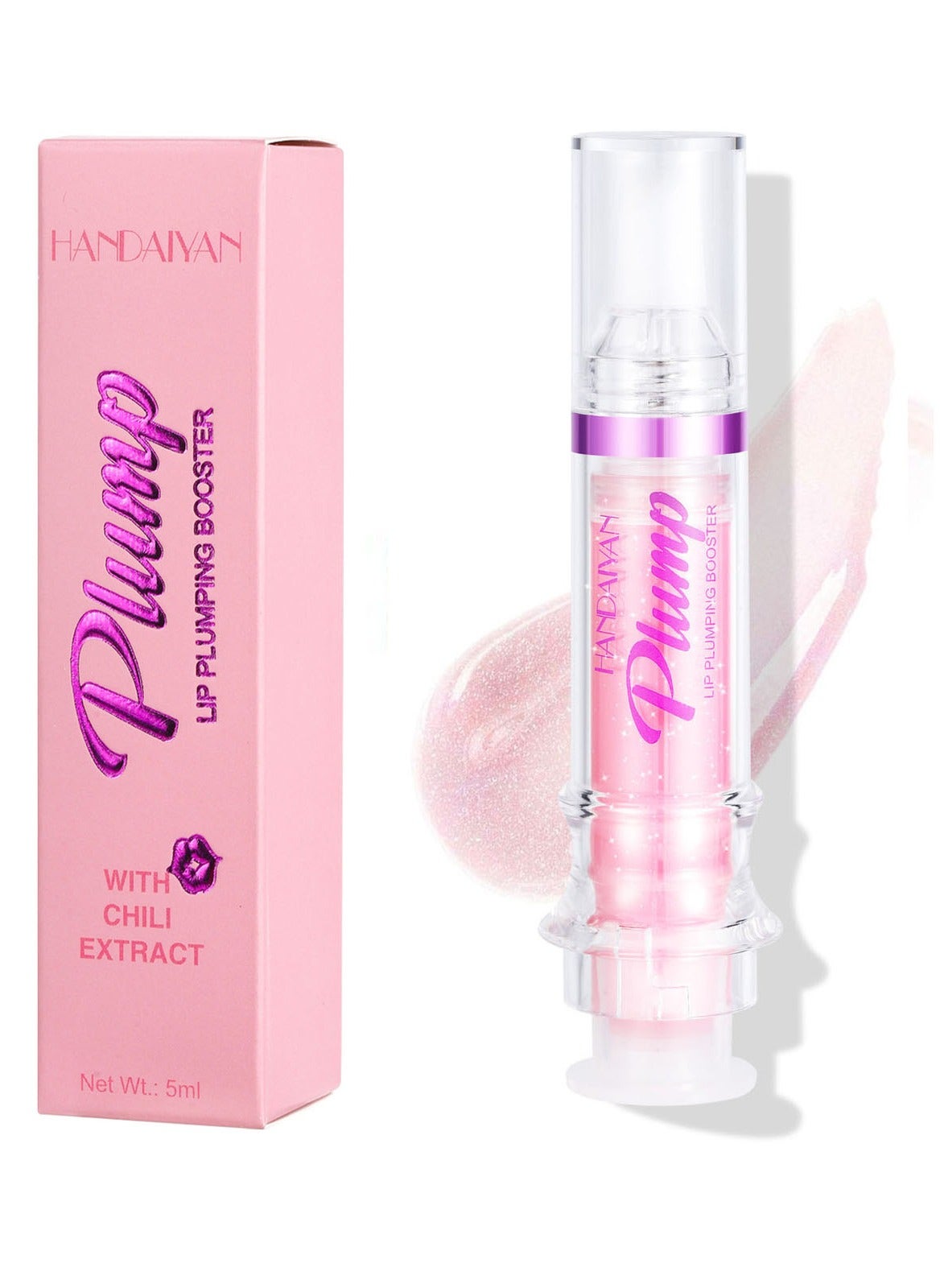 Lip Gloss- Lips Plumper Hyaluronic Acid, Moisturizing, Light High Shine, Non-Sticky,Soften And Condition,Crushed Diamonds, Nude Stain Lips Treatment ,Glow,Oil,Glaze,Balm,Glitter Lifter Glosses Tubes