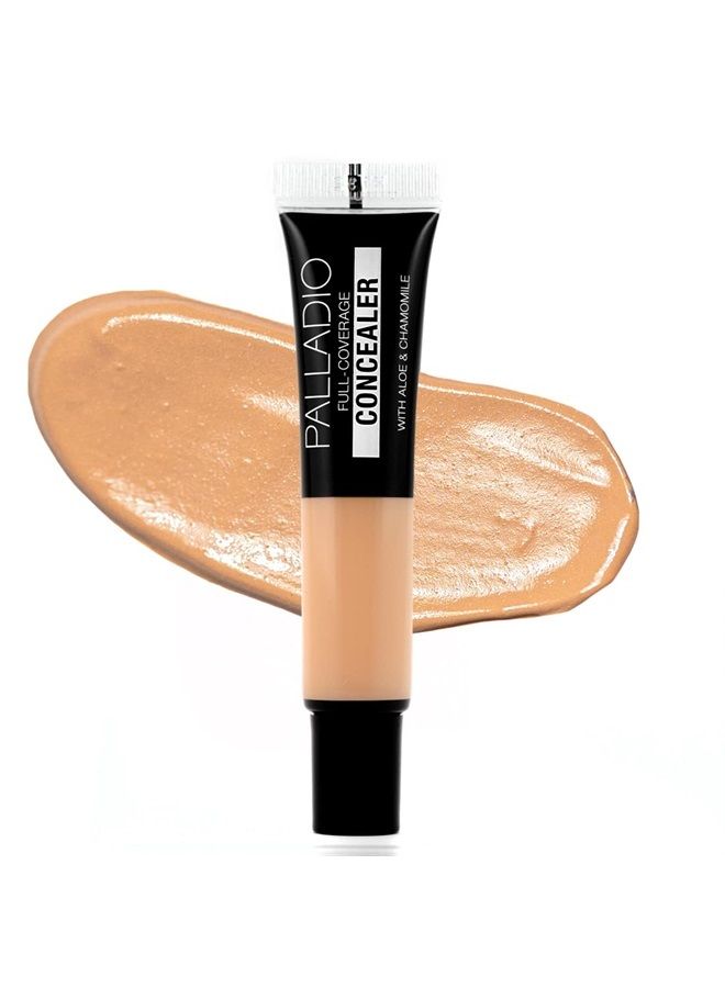 Full Coverage Concealer, Under Eyes Disguise, Creamy Face and Eye Concealer, Evens Skin Tone, Conceals Blemishes, Dark Circles and Fine Lines, Use with Concealer Brush, Toffee
