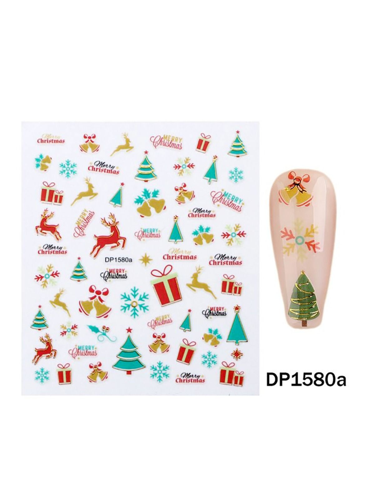 Christmas nail art stickers for manicure