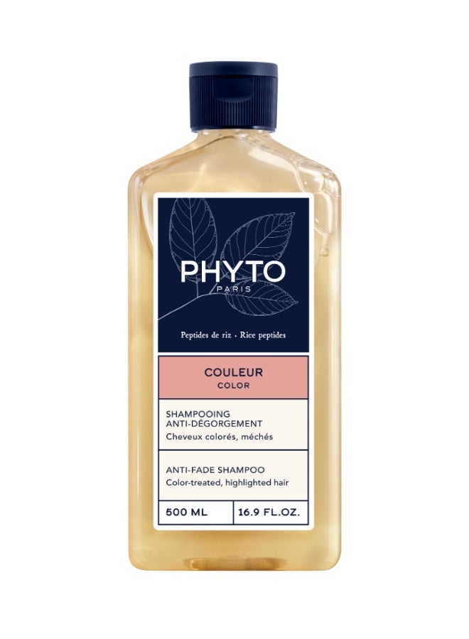 Phyto Color Anti-Fade Shampoo, Jumbo Size, Color-Protecting Shampoo for Color-Treated & Highlighted Hair, Sulfate & Silicone-Free 500ml