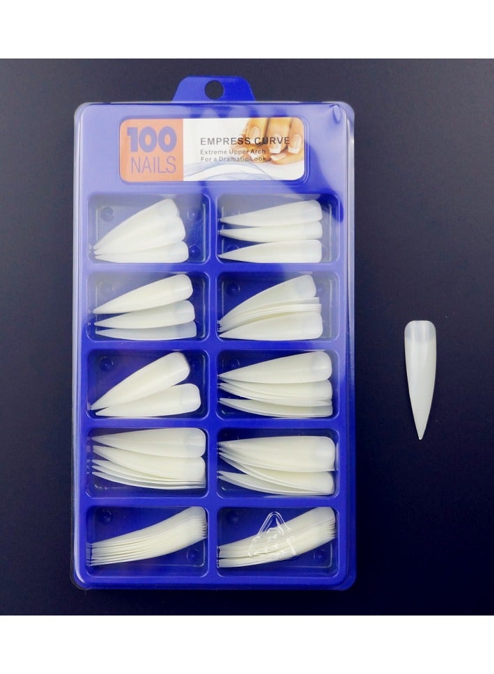 100-Piece False Nail Tips White