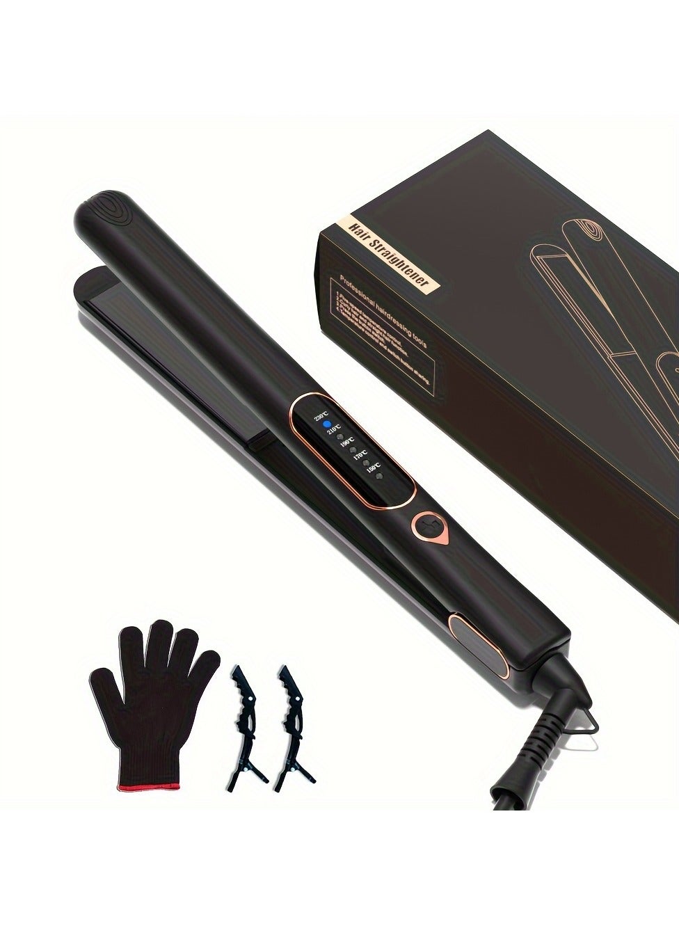 Ceramic Hair Straightener Fast Heat Titanium Hair Straightener for Stylish Styles 2-in-1 Hair Straightener and Curler Dual Voltage Styling Tool for Professional Salon Straightening/Curling/Waving