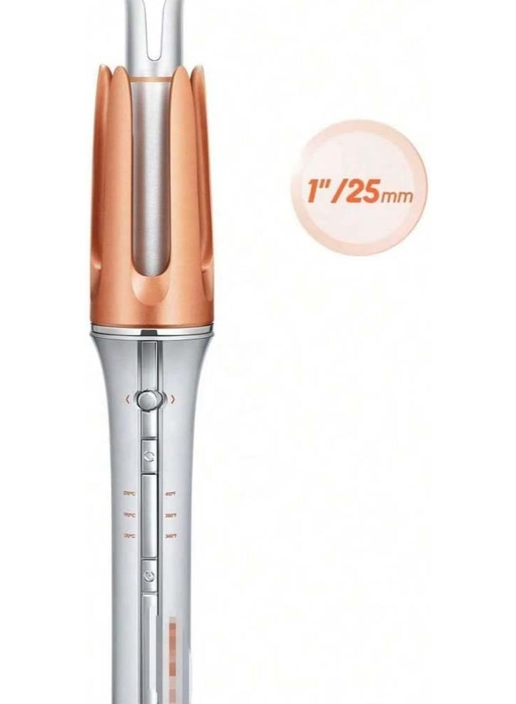 Automatic Hair Curler with Negative Ion Technology – Electric Curling Iron for Effortless Curls and Beach Waves, Ceramic Coated Barrel, Anti-Tangle Auto Rotation, Adjustable Heat Settings for All Hair Types, Fast Heating Hair Styler for Women