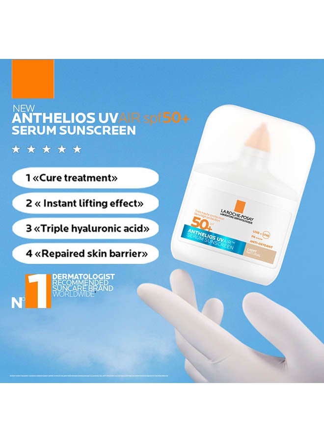 La Roche-Posay Anthelios UVAir Light Natural Shade Sunscreen Serum SPF 50+ with Niacinamide; Daily Facial Sunblock for Men/Women; Light as Air Texture with Invisible Finish for All Skin Types 50ML - image 6