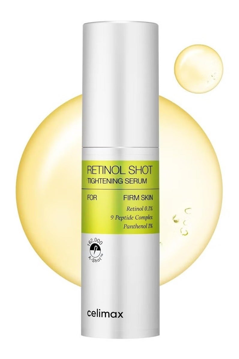 Celimax The Vita A Retinol Shot Tightening Serum | with Pure Vitamin A Retinol, Peptide, Pore Minimizer, Wrinkles & Fine Lines, Firmer Skin, 30ml