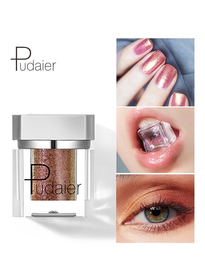 Silver Bottle Color Square, Monochrome Glitter Eyeshadow Pearlescent Long-Lasting Highly Pigmented Shimmer Mashed Potato Eye Makeup for Women #711