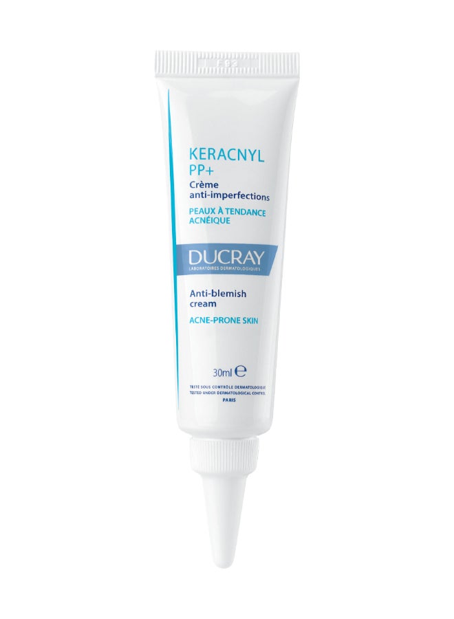 DUCRAY Keracnyl PP+ anti-blemish cream - Anti-blemish effect after 7 days - Non-greasy & non-sticky - Suitable for adults & teenagers - Limits marks appearance from the first application - 30 ml