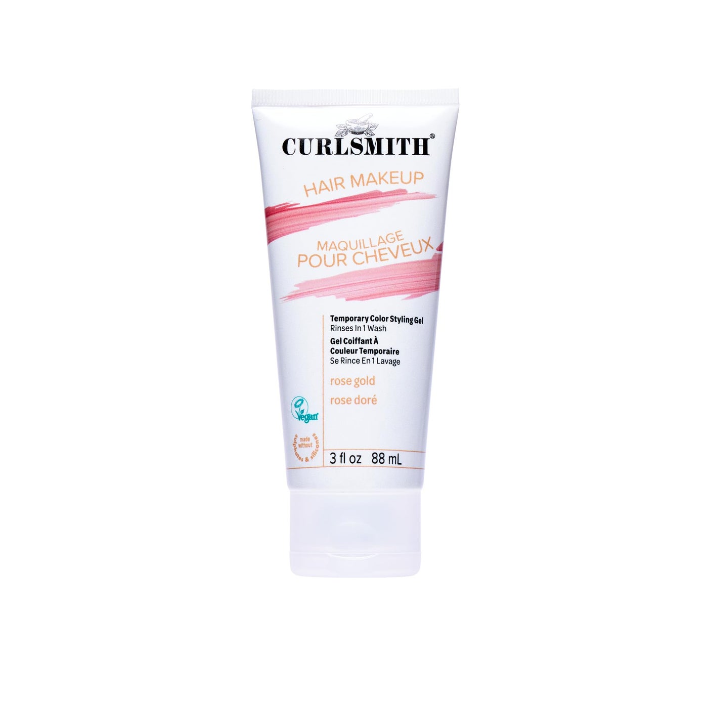 Curlsmith - Hair Makeup - Vegan Temporary Hair Color and Styling Gel (Rose Gold 3fl.oz)
