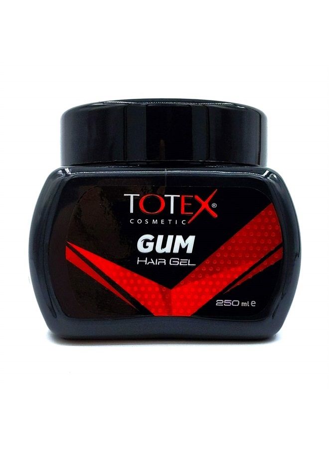 Hair Styling Gum Gel Gummy New Formula Ultra Strong Edge Control Red Hair Gel (Big Gel 250ml)