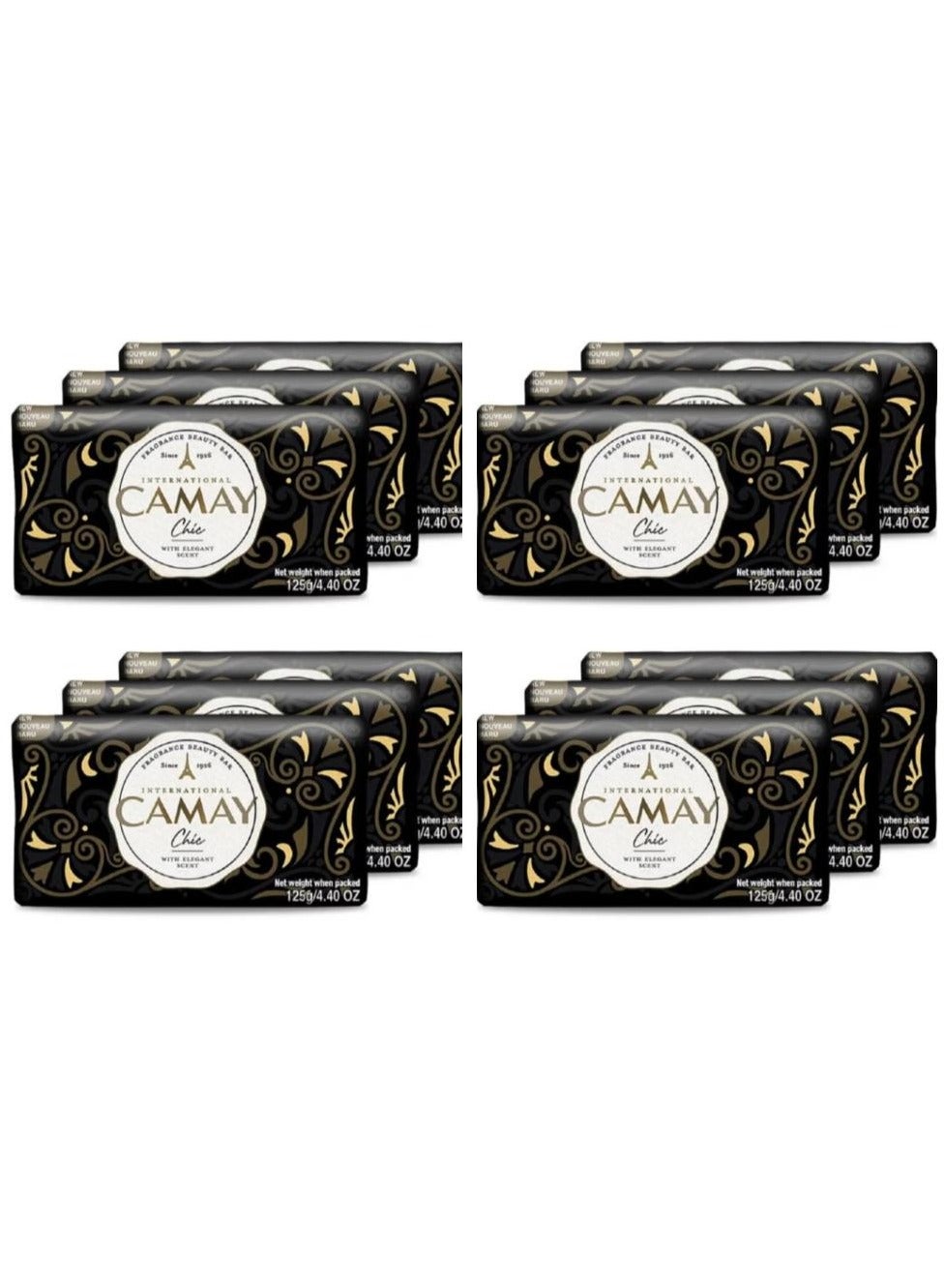 Chic Citrus Beauty Soap with Aromatic Wood, Indulging French Fragrance, Moisturizing Bathing Body Soap with Nature’s Scent & Creamy Lather for Daily Skincare, 125g 12 Pcs