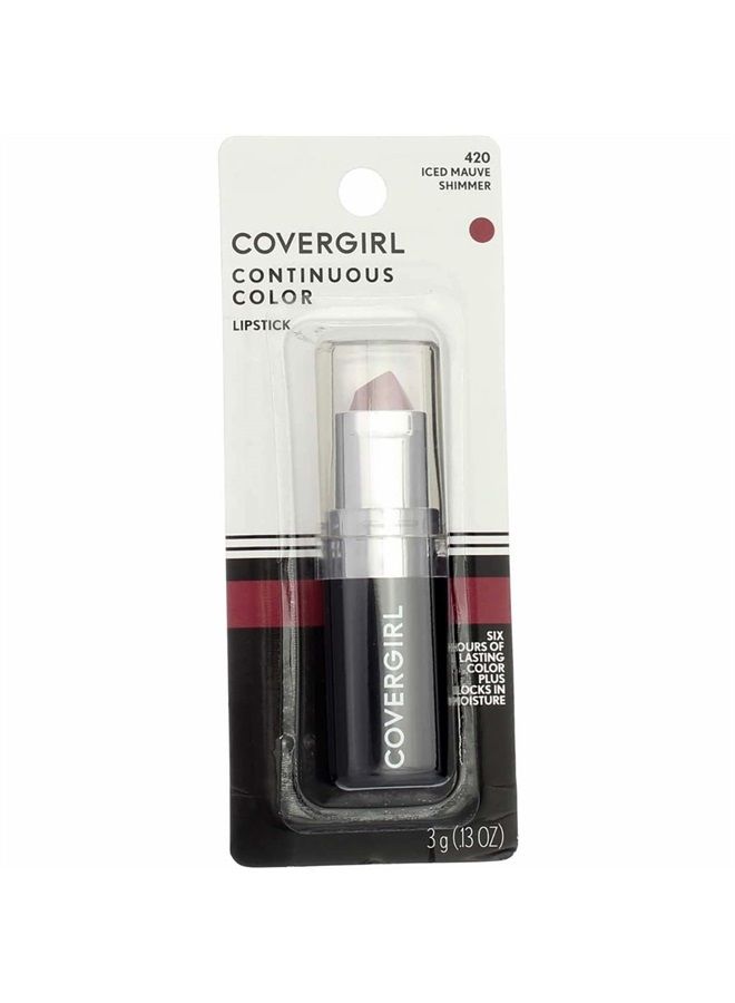 CoverGirl Continuous Color Lipstick, Iced Mauve