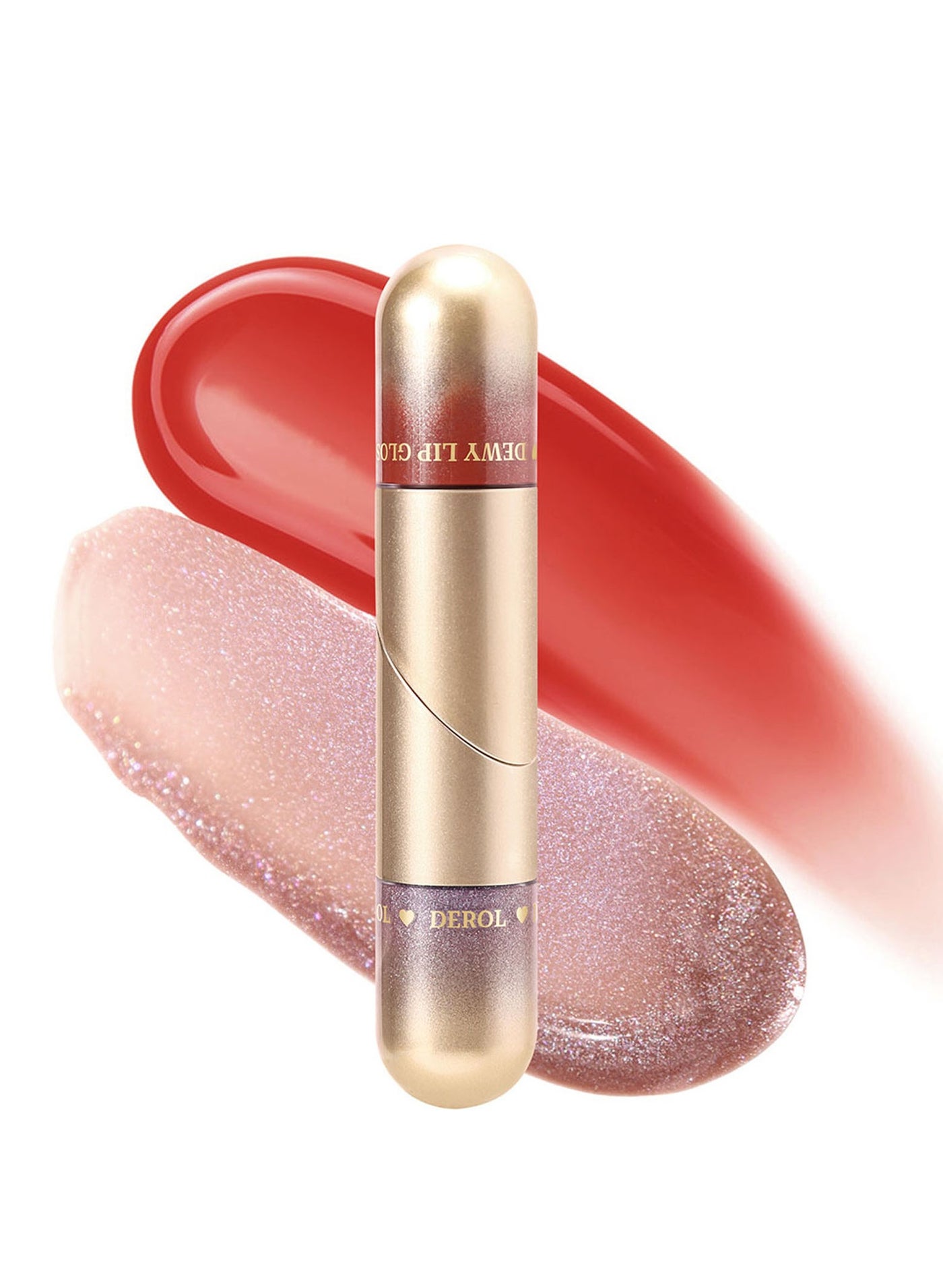 Lip Gloss Plumper Hyaluronic Acid High Shine Super Shine Non-Sticky Color Lips Stain Oil Liquid Lipstick Glaze Glitter Lifter Long Lasting Waterproof Moisturizing for Women Girls