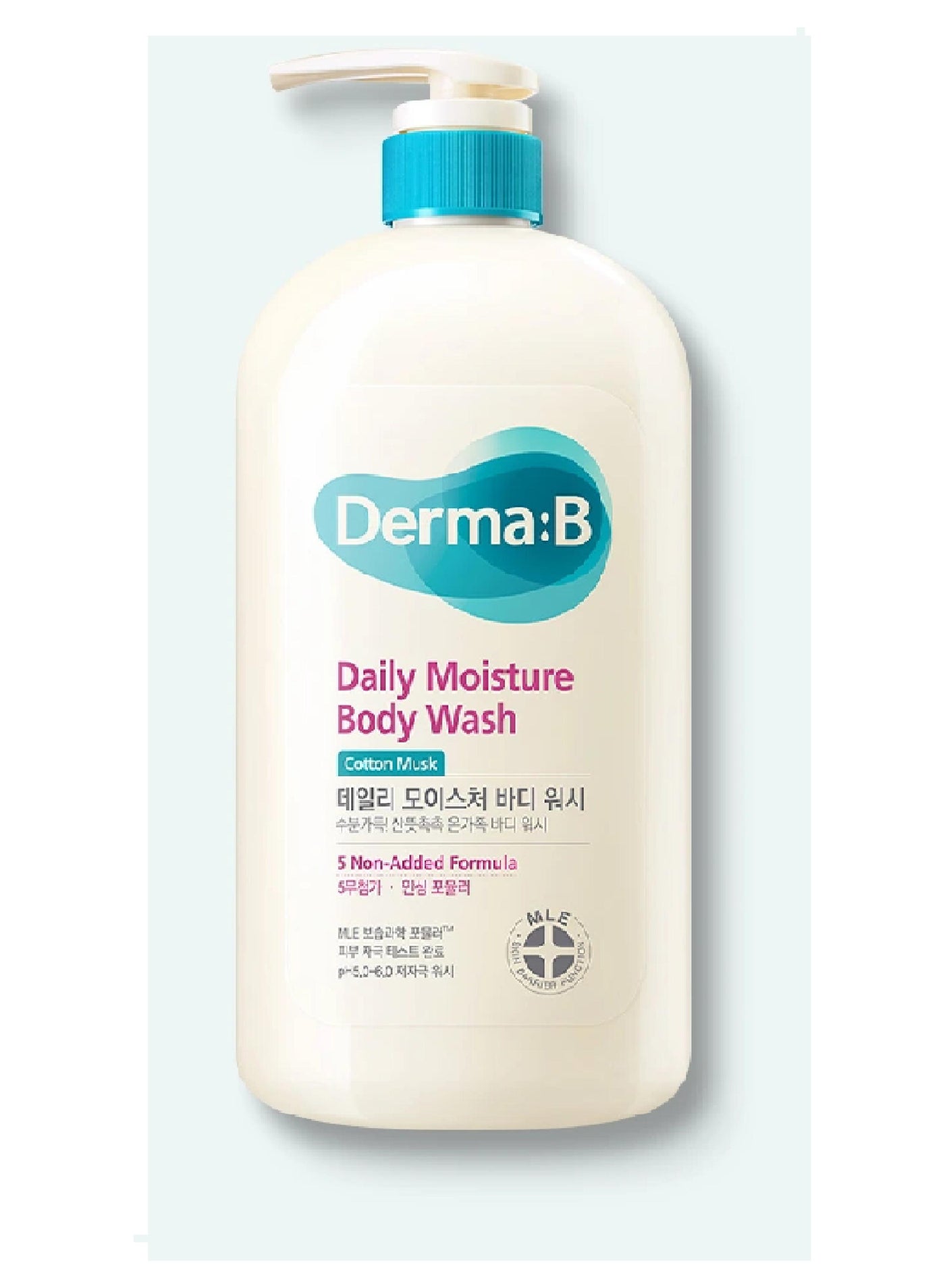 Derma:B Daily Moisture Body Wash (Cotton Musk) 1000ml
