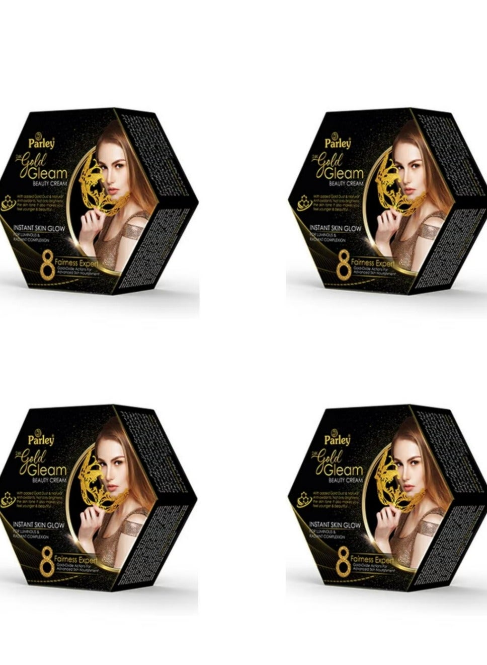 24k Gold Gleam Beauty Cream Jar 50 g 4 Pcs