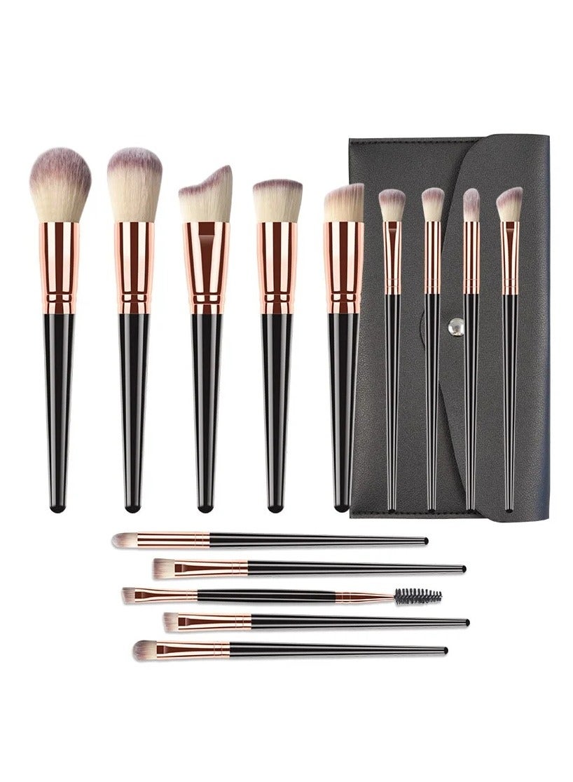 14pc Makeup Brush Set, Powder Brush, Blush Brush, Boundation Brush with Brush Bag, Beauty Tool