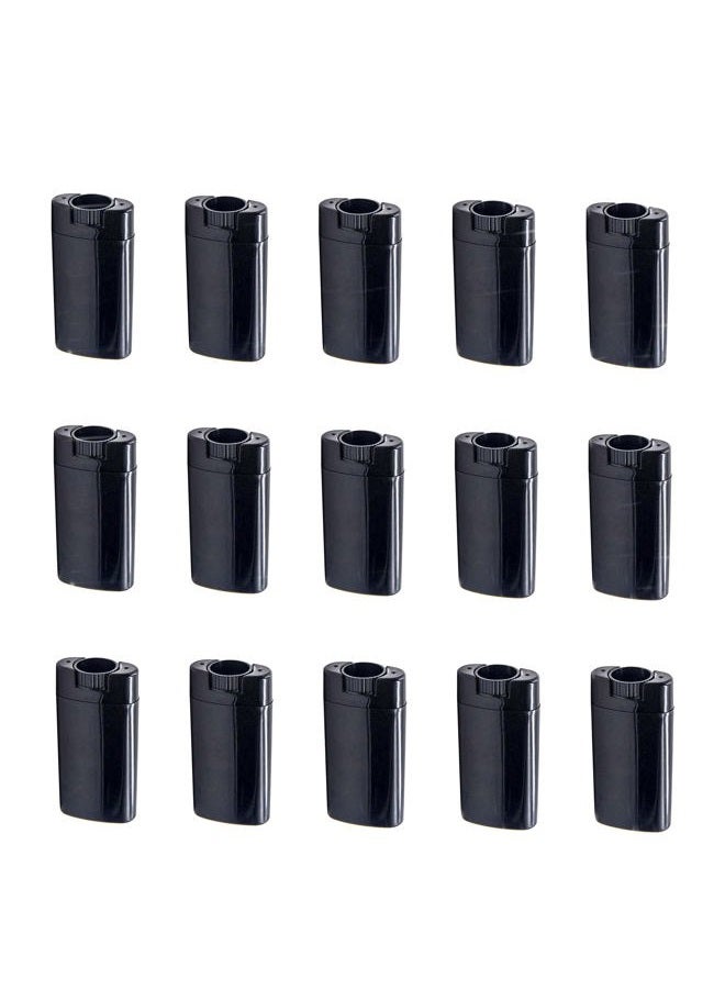 30 Pcs 15ml Plastic Deodorant Containers 0.5 Oz Oval Lip Balm Tubes Twist-up Filling Stick Refillable Empty Plastic Tube for Lipstick Crayon Chapstick DIY Lipstick Solid Deodorant Bar(Black)