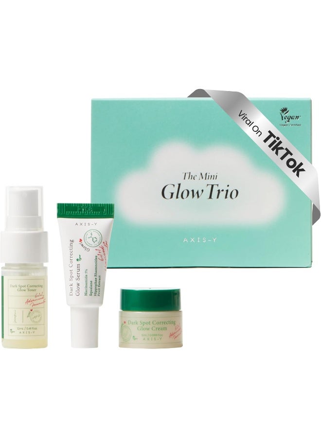 AXIS-Y The Mini Glow Trio
- Dark spot correcting glow serum  (5ml)
- Dark spot correcting glow toner (10ml)
- Dark spot correcting glow cream 
- Stickers