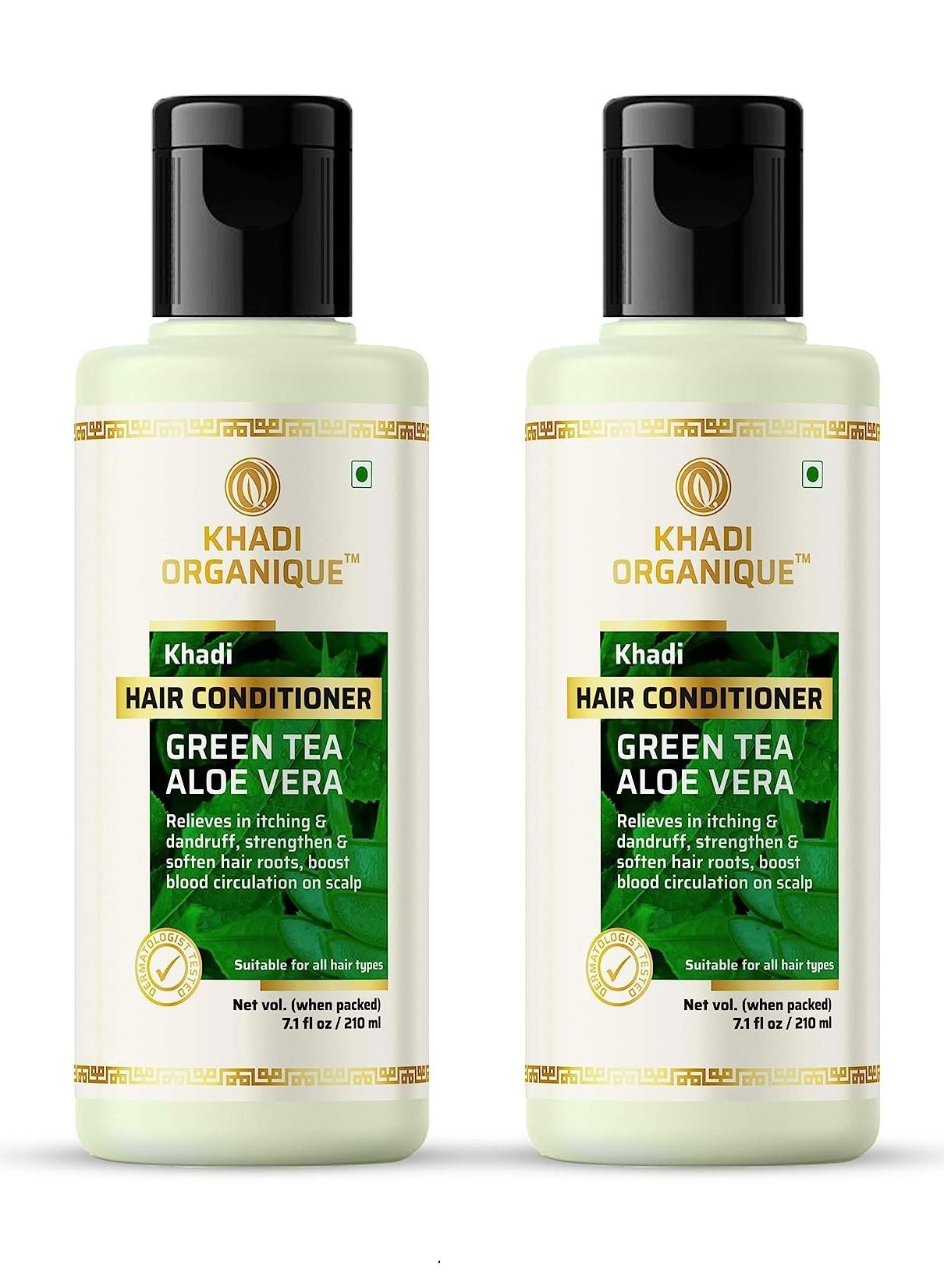 Khadi Organique Green Tea Aloevera Hair Conditioner PACK OF 2