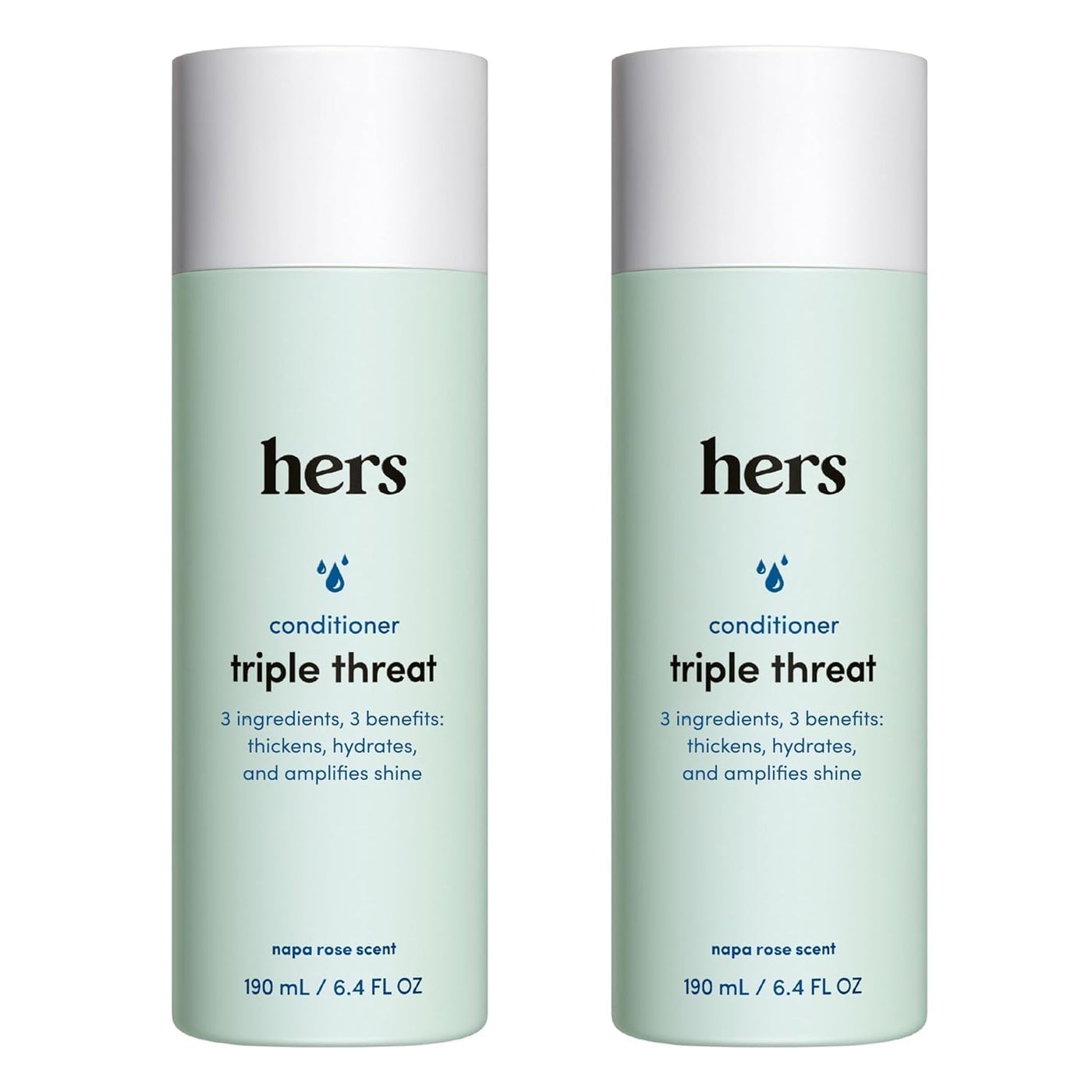 hers Triple Threat Conditioner for Women - Thickening, Moisturizing, Reduces Shedding - Color Safe Hair Loss Conditioner - Napa Rose - 6.4 fl oz